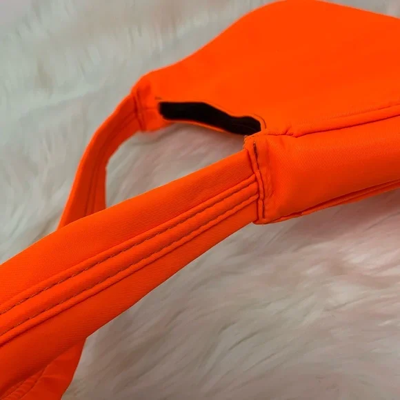 Néon Orange Nylon Shoulder Bag - Picture 5 of 10